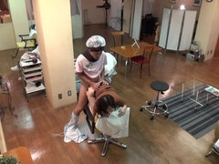Real Japanese Hair Salon Doggystyle Sex With Stylist While Working With Rui Hizuki