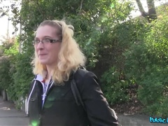 Stranger Offers Nerdy Blonde A Modeling Job If She Fucks Him Outdoors