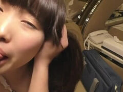 Charming Japanese hussy got a huge bukkake on her face