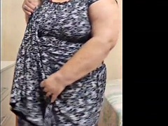Cute dress and mature bbw granny will take it all off for you