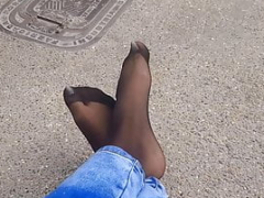 Pieds, Fétiche des pieds, Nylon, Collant, Pov, Jarretelles, Voyeur