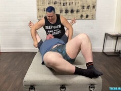 Tommy Bearhama bear is tickled and milked by perverted domme Matt