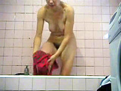 Must observe my nude furry mom in bath room. Hidden web cam