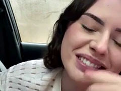 Teen Babe Amateur Car Blowjob