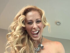 MILF Cherie DeVille filmed POV-style riding a strap-on dildo