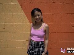 Petite Asian teen loves thick pricks deep inside her