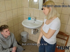 Blondine, Hanrej, Tjekke, Hd, Pov, Fisse, Søn, Toilet