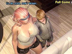 shemale mother pulverizes Guy while ebony frend play on PS5 - Futa