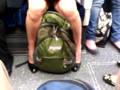 Upskirt on London Tube