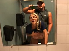 The boss visits the sexy nurse in the hospital bathroom