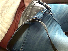 Helping A mate To jism - Thight jeans, Big Balls