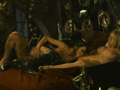 Jesse Jane and Katsuni has anal three-way in the dungeon