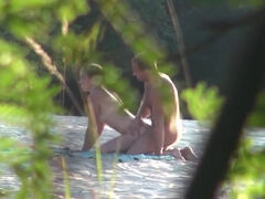 Rubia, Pareja, Sexo duro, Al aire libre, Pequeña, Ruso, Espía, Voyeur