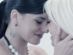 Depraved girls Lena Love & Candice Luca in lesbian action