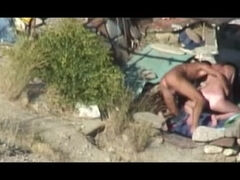 Voyeur on public beach hook-up