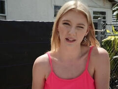 Creme Freiche in POV for Stranded Blonde Teen