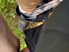 Another married man left his wife to fuck my dick in the forest