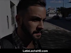 Young straight Latino amateur paid to fuck gay guy in alley