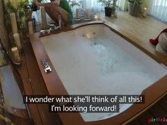 Hot Lesbians Finger Each Other In The Hot Tub