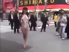 Walking semi-nude in Tokyo Streets