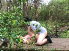 Slutty Teen Fucks Outdoors