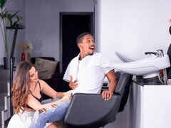 Ariana Van X and Paola Hard, Horny Hairdressers Enjoy Interracial Threesome