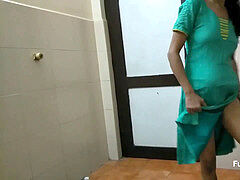 Petite Skinny Indian GF Dancing In Shalwar Suit unclothed bare For Her boyfriend