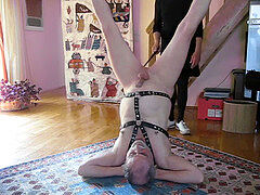 Head over hanging my fuck-stick and ball sack are flogged