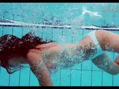 Hungarian teen Szilva underwater naked