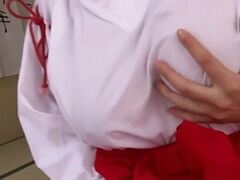 Lady Airi in her kimono rubbing and masturbating