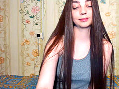 fantastic lengthy Haired brown-haired Hairplay and Brushing, Long Hair, Hair