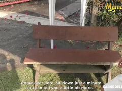 Elder-arse lemonade stand chick picked up point of view