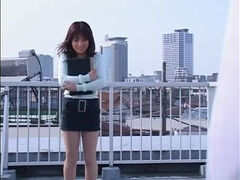 Horny Japanese girl in Amazing Stockings, Threesome JAV movie