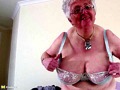senior grandma with enormous tits and thirsty vagina