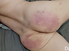 Kitsy - spanked and caned hard strappado spanking with anal hook