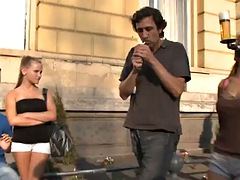 Busty blonde Romanian fucked in public Steve Holmes, Alice Romain