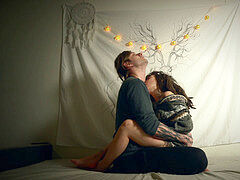 Romantic love making, hot kissing, couple kissing