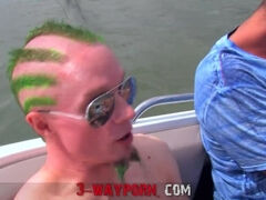 3-Way Porn - Group Fucking on a Speed Boat - Part 3