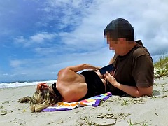 In den arsch, Strand, Besamung, Hardcore, Milf, Im freien, Öffentlich, Ehefrau