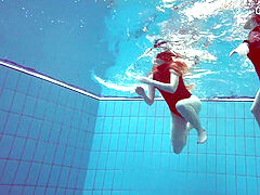 Diana & Simonna two oustanding teens in the pool