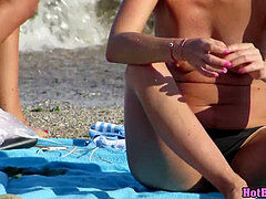 without bra Milfs Bikini Voyeur beach Spy spyweb cam