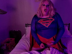 Sissy Supergirl Talks Dirty While Playing With Herself