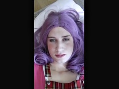 Sweet sissy with cum on face AVN