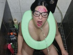 Mature stepmom turned into a personal lavatory for taboo family fun