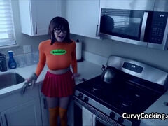 Big titty Velma makes Fred horny for her pussy