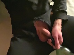 Uncut cock edging, pissing and cumshot