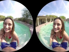 Girl Next Door Dani - Dani Daniels in POV VR outdoor hardcore in pool