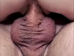 Hot bitch gets hot cum in her pussy while riding a cock