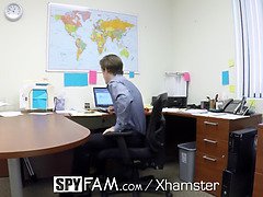 Spyfam step stepson office ass fucking screw with step mom Cory Chase