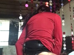 In den arsch, Crossdresser, Dildo, Absätze, Reif, Milf, Transfrau